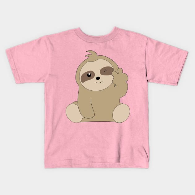 sloth Kids T-Shirt by Flow Space